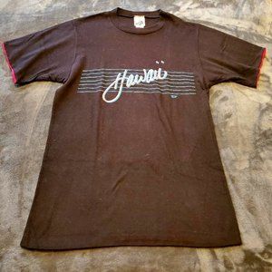 WOMENS VINTAGE BLACK HAWAII SHIRT - 1984